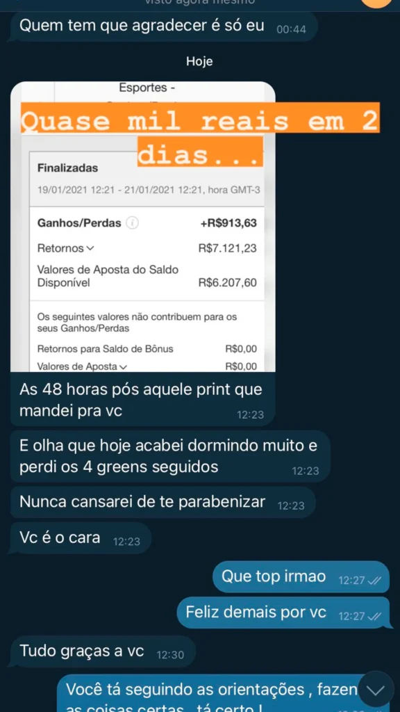 Resultados de apostas - quase mil reais