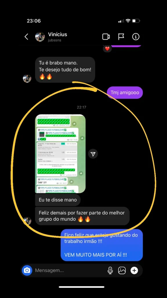 Depoimento de gratidão do Vinicius